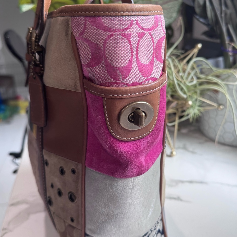 Coach Patchwork Tote #10001 Vintage +CHARMS - Picture 6 of 8